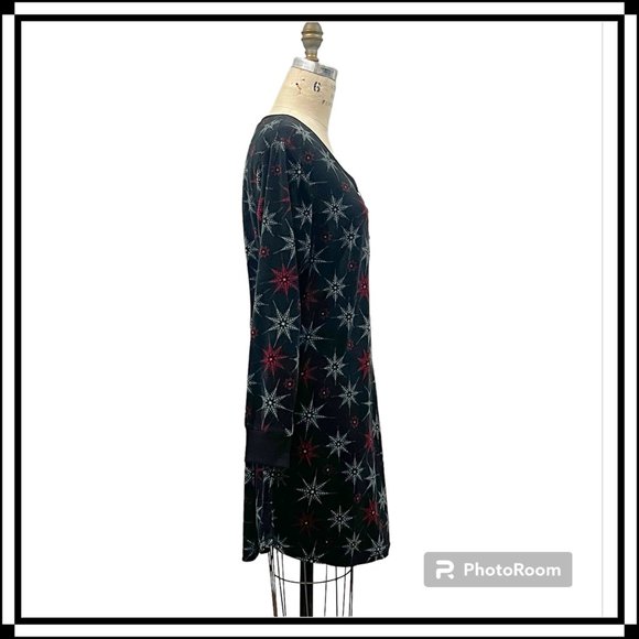 Henley Fleece Pajama Dress by SOFT SENSATIONS - Size M - Picture 4 of 5